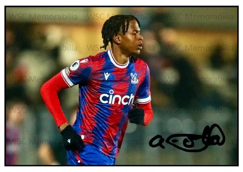 11442. Ademola Ola-Adebomi Signed Pictures A4 Prints Crystal Palace Burton etc.