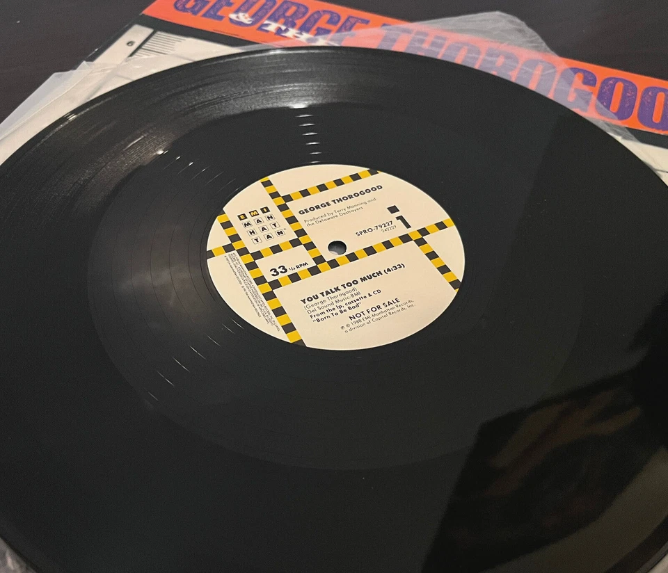 GEORGE THOROGOOD - You Talk Too Much (Promo) - 12" Vinyl Record Single - EX - Image 3 of 3