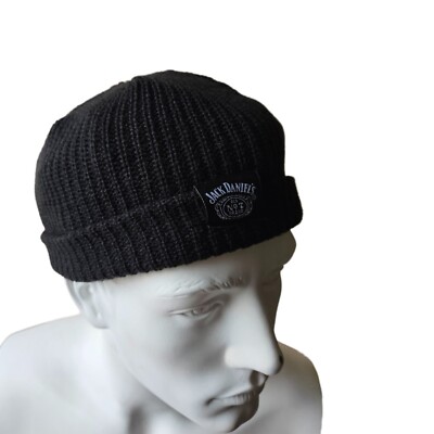Jack Daniels Whiskey Beenie Mütze Strickmütze Winter Warm Hut Unisex Wendemütze