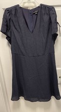 J Crew Mercantile Navy Swiss Dot Dress,  Size 14.