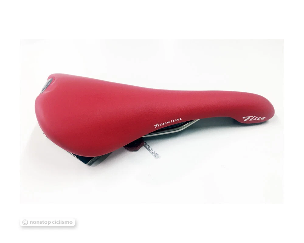 NOS Vintage Selle Italia FLITE TITANIUM Saddle RED NIB MINT
