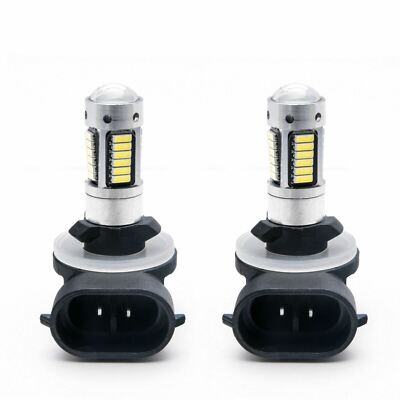 8000K Ice Blue LED Fog Light Bulbs - 881 886 894 Fit For Hyundai - Pair 100W