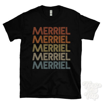 MERRIEL REPEATED RETRO STYLE T-SHIRT mens & womens novelty cool name gift