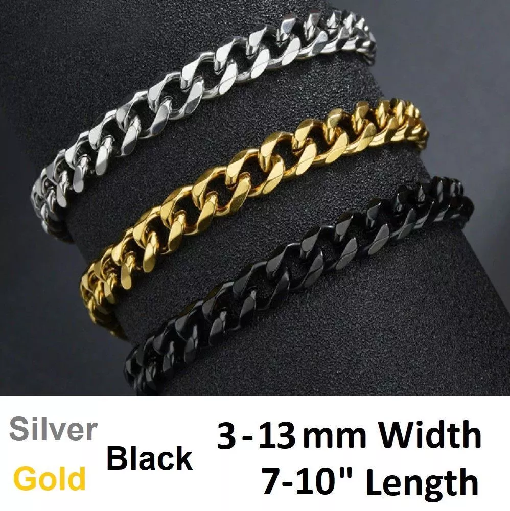Stainless steel shop cuban bracelet