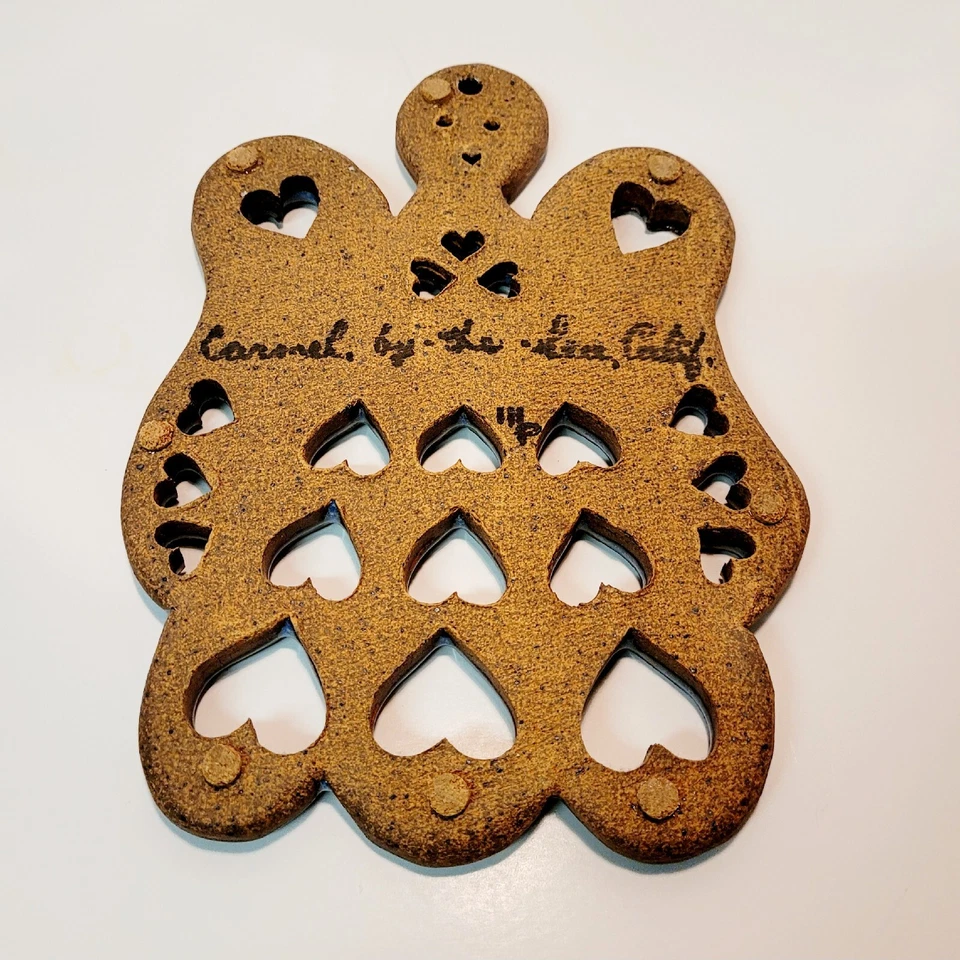 Remache de cerámica de terracota esmaltado azul ángel cerámica artística Carmel-by-the-Sea Calif Foto 2 de 4