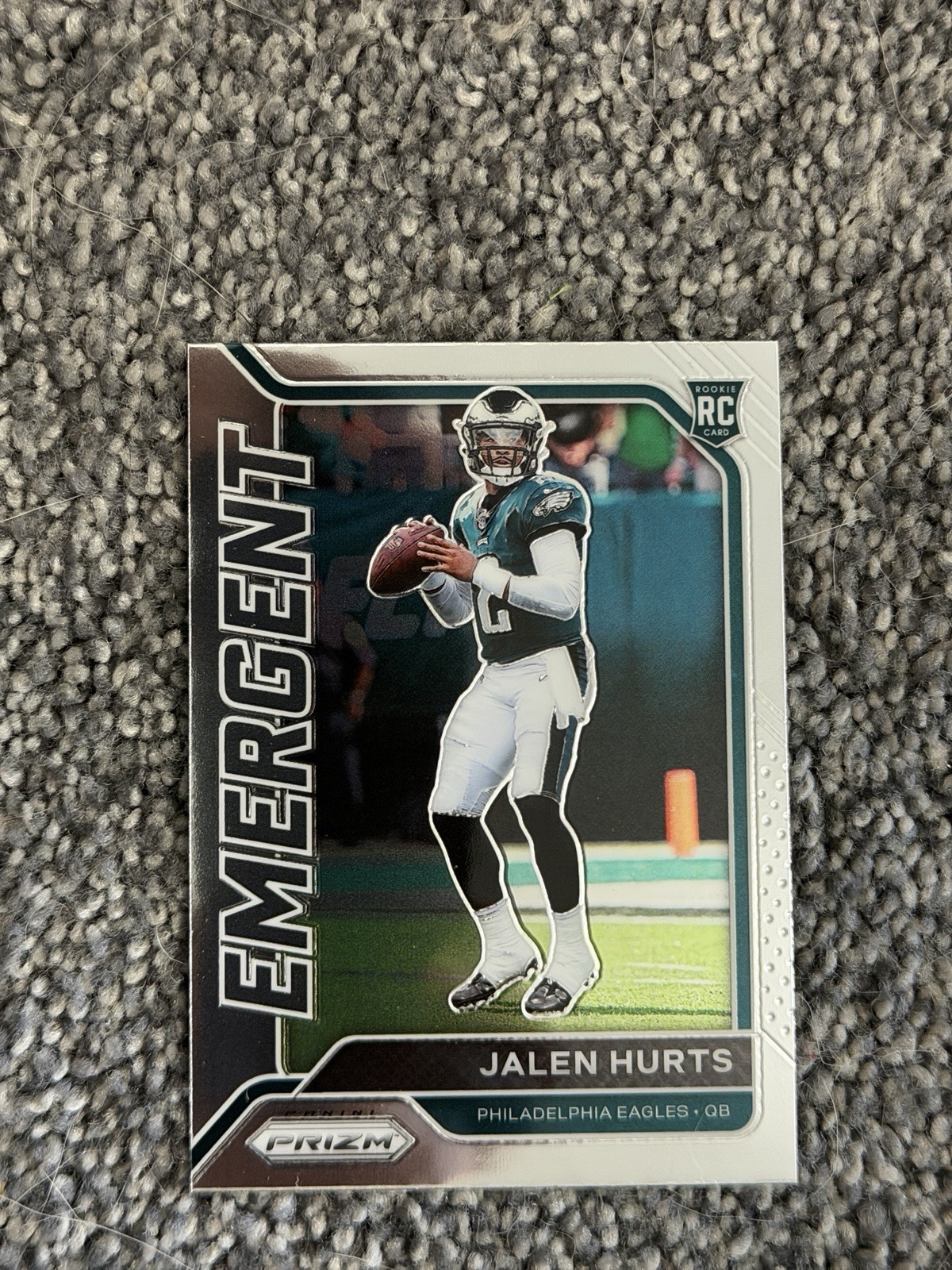 2020 Panini Prizm Jalen Hurts Emergent Rookie Card #12 RC Eagles