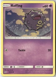 Koffing 28/68 Common Hidden Fates Pokémon TCG