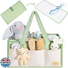 YOSING 2in1 Diaper Caddy with Changing Pad, Baby Diaper Caddy Organizer with
