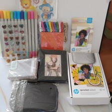HP Sprocket Portable 2X3 Instant Color Photo Printer (Luna Pearl) Starter Bundle
