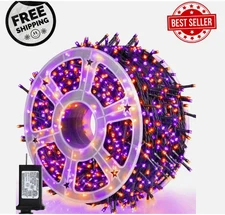 500 LED Halloween Purple and Orange String Lights 164 Ft Decor For Haunted House