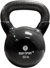 Body Sport Cast Iron Vinyl Coated Kettlebells   Kettlebell for Weight Lifting