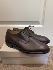 Tods Mens Brown Leather Derby Shoe Size 8 Bra...