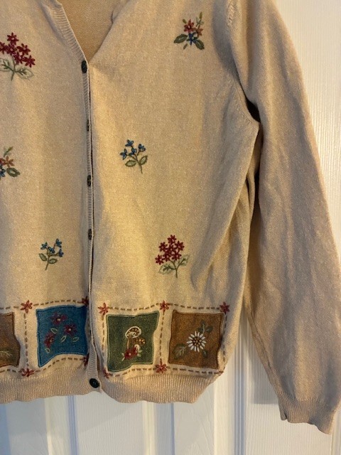 Women's Petite  Cardigan Patchwork Embroidered Fl… - image 2