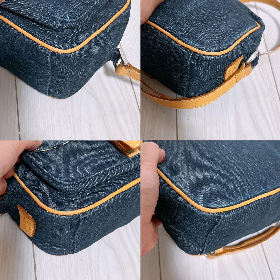 Burberry Blue Label Shoulder Bag Denim Blue Leather Crossbody Bag Compact New thumbnail 18