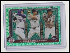 2025 NL Leaders RBI Shohei Ohtani Adames Manny Machado #86 Holiday Green Leaf