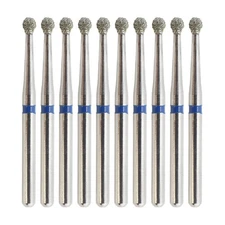 Dental Diamond Burs Surgical 801L/016M Long Round Ball Friction Grip Multi-Use