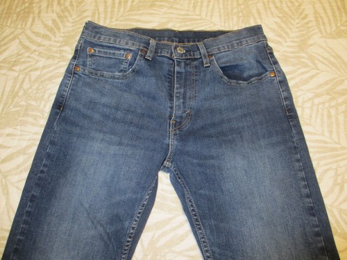 Levis 502 Vintage Worn-In Blue Denim Jeans W32 L30 - Foto 1 di 7