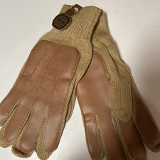 Vintage Adults 100 Acrylic Gloves Faux Leather Brown Driving