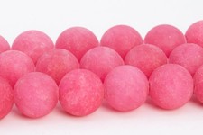8MM Matte Wine Red Jade Gemstone Beads Grade AA Round Loose Beads