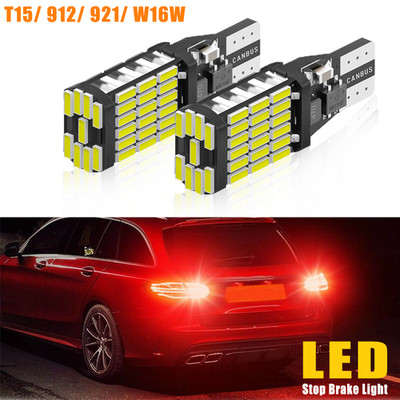 T15 921 Red High Power LED High Mount Stop 3RD Brake Light Bulbs