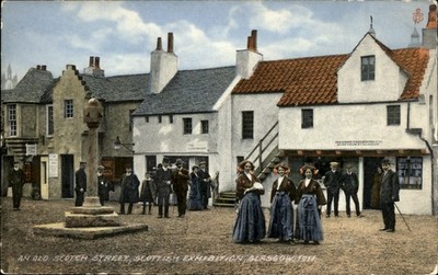 Glasgow Scotland Old Scotch Street 1911 Exhibition Vintage Postcard #2