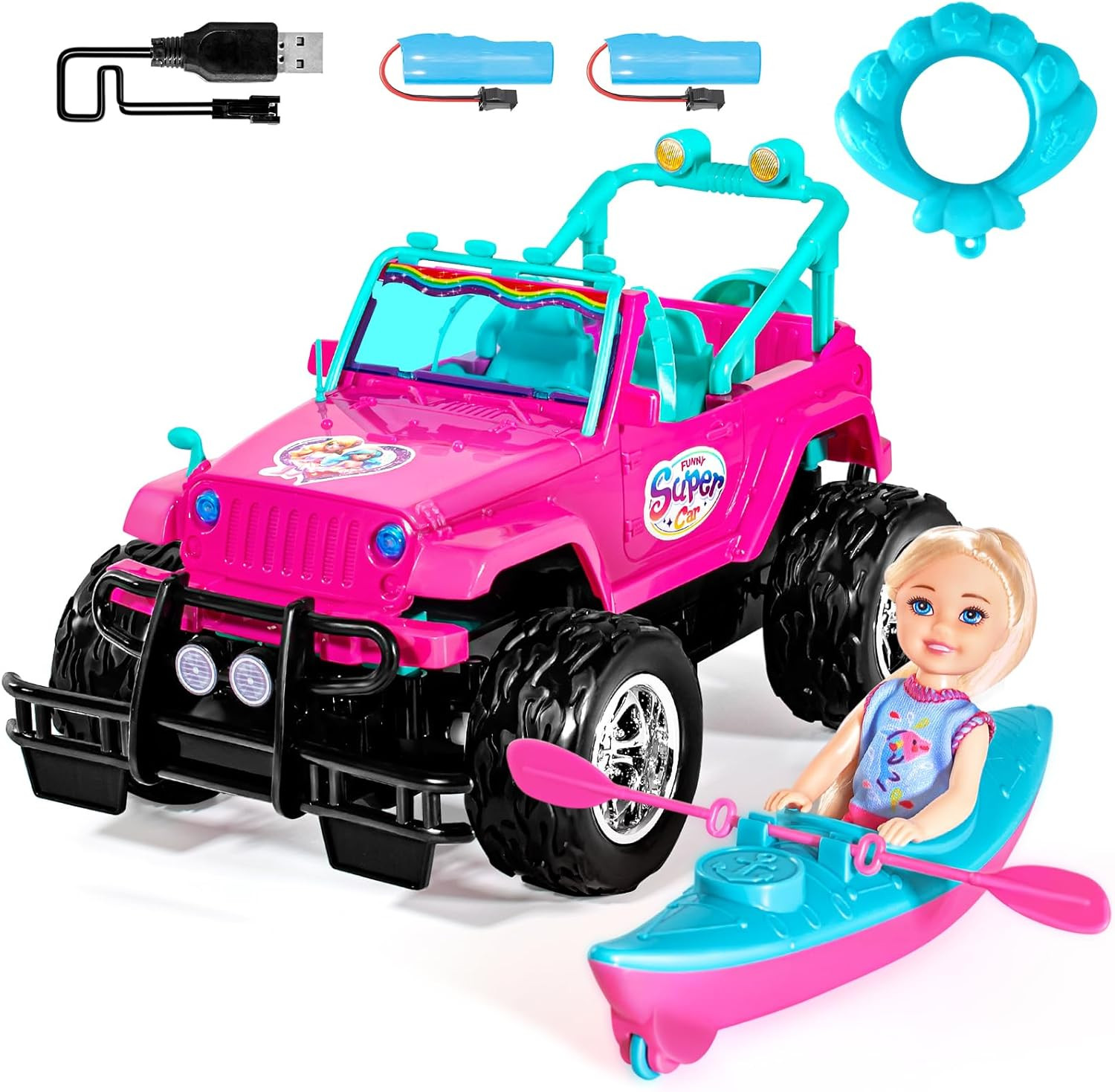 S - Remote Control Car With 5.5 Doll For Girls, 2.4ghz Je Ep Rc Cars -...
