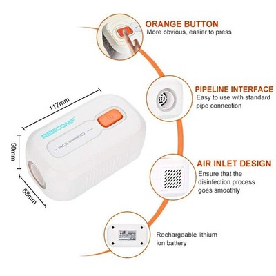 RESCOMF CPAP/APAP/BIPAP Cleaner Disinfection Fan Ozone Apnea Respirator Cleaning