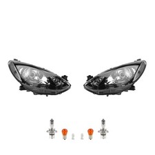 Scheinwerfer links + rechts + Leuchtmittel Set passend für Mazda 2 ab 10/2007