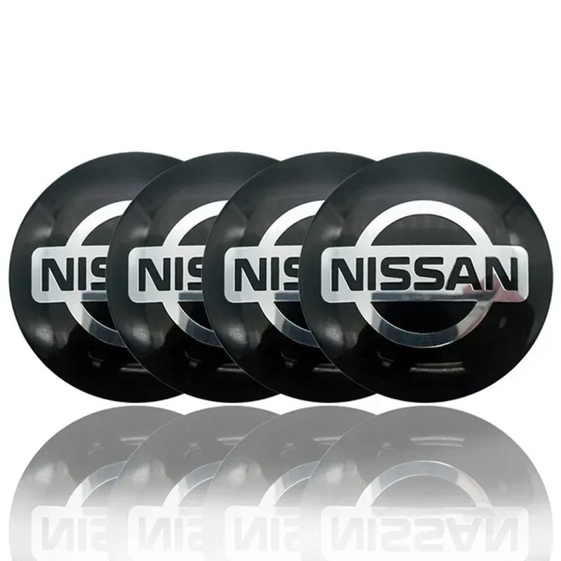 56mm Car Wheel Center Cap Stickers Hub Emblem Decals for Nissan Models ...
