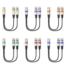 Audios Cable Balanced Microphone Audios Cable 30cm 3Pin Male to Double Female