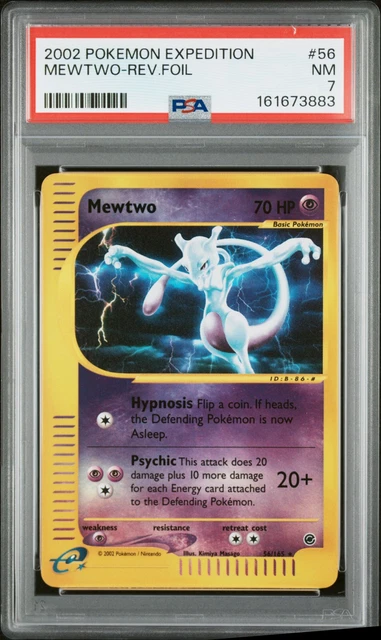 Pokemon Mewtwo Reverse Holo Expedition 56/165 PSA 7