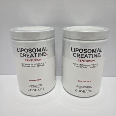 2x Codeage - Centurion - Liposomal Creatine Powder, Unflavored, 1 lb (455 g)