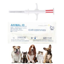 20 Pack Universal Standard Pet Microchip, ISO11784/ISO11784/FDX-B Pet ID Tags...