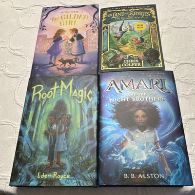 Hardcover Children's Fantasy Lot: The Gilded Girl, Root Magic, Amari, Land of S 