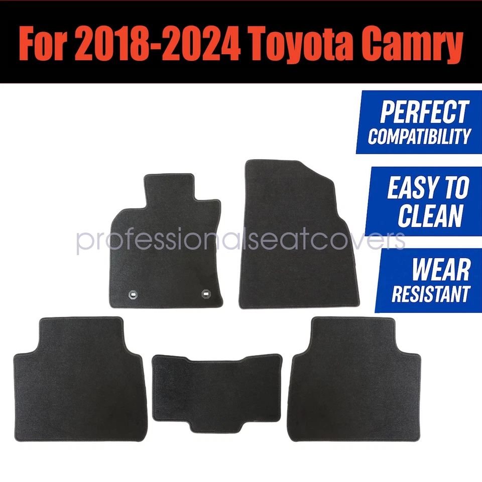 Alfombrillas delanteras traseras para Toyota Camry Velour 2018 2019 2020 2021 2022 2023 2024 Foto 3 de 4
