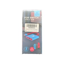 Nintendo Switch Type-C Hub NEW SEALED Portable Dock Adapter 4k Blue Red 3 Ports