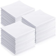 150 Pack Men's White Cotton Handkerchiefs Bulk, Classic Hankies for Men, Soft...