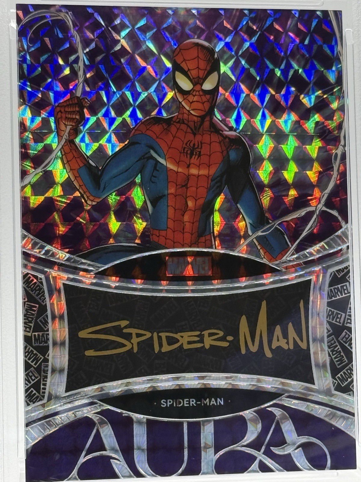 2025 Marvel Geometric Purple Single Script Art #1 SPIDER-MAN (PSA MINT 9) / 45 view 3