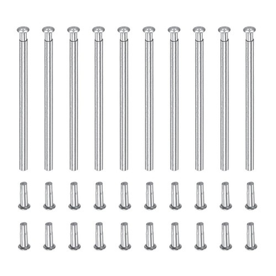 #ad 25x1.2mm Tube Friction Pins Watch Strap Pressure Bars Pin with Rivet Ends 10Pack $19.67