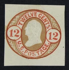 CKStamps: US Cut Square Stamps Collection Scott#U42 Unused H NG Lightly Crease