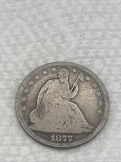 1877 Seated Liberty Half Dollar 90% Silver Coin