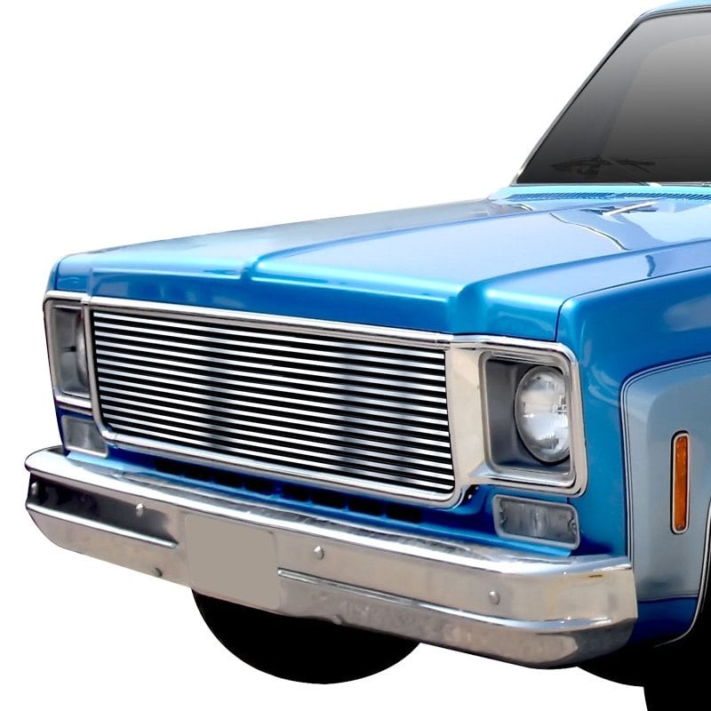 For Chevy C10 Suburban 73-80 1-Pc Chrome Polished Horizontal Billet Main Grille