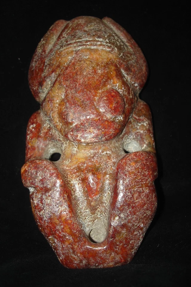 EX RARE ONE!  LARGE 5000 yr old  STONE AMULET  WITH FACE ANGEL GOD DEMON  3000BC - Image 3 of 4