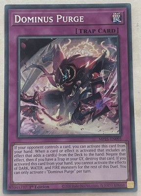 YUGIOH - MP25-EN095 Dominus Purge - Prismatic Secret Rare 1st Edition