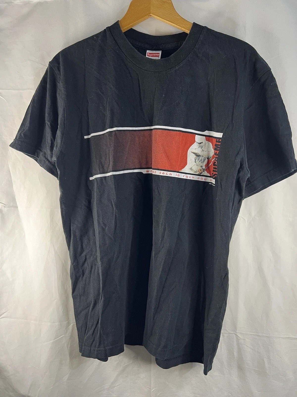 Supreme T Shirt Homme Noir We're Back Imprimé Graphique York Ninja Skater FW19 5247