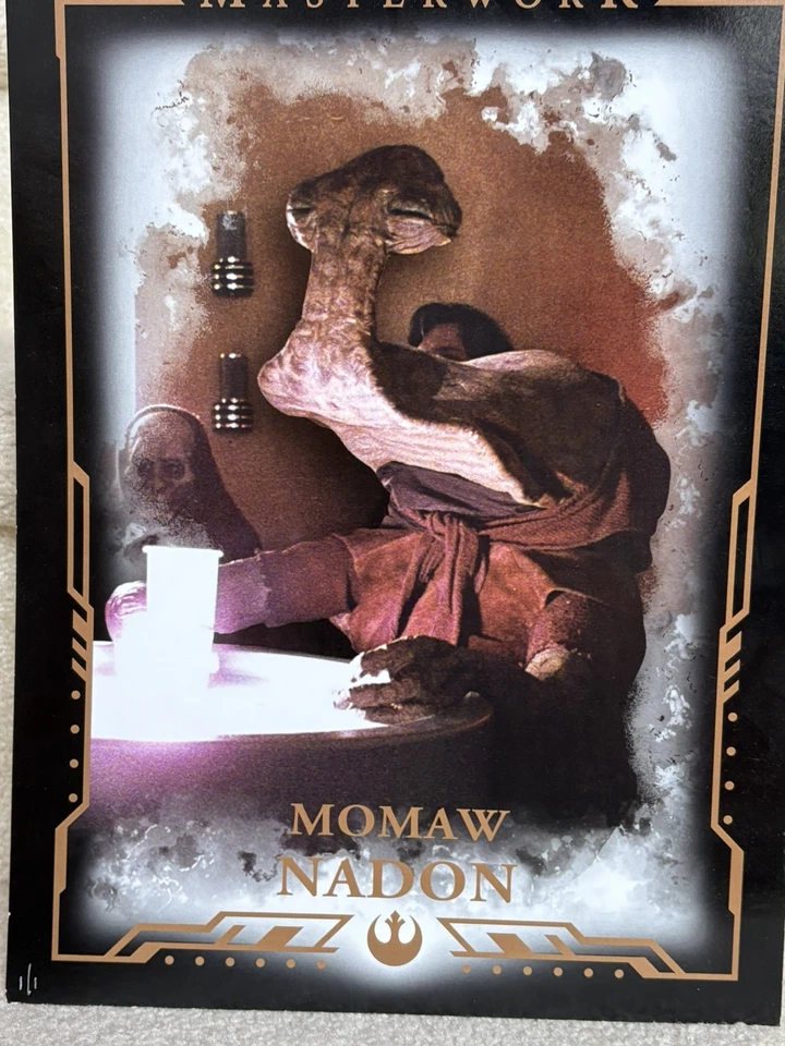 Star Wars topps Card Jumbo Rare 1/1 Masterwork Momaw Nadon (hammerhead) - Изображение 2 из 4