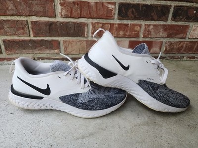 Nike React Infinity Run Flyknit White Black Running Shoes Men's 9 AH1015-100
