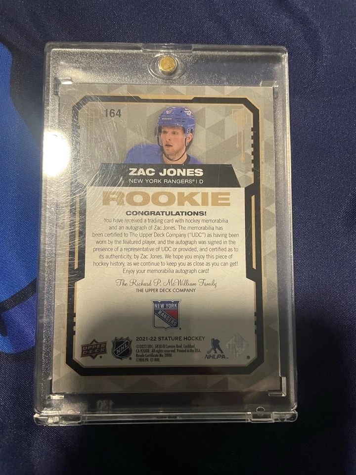 2021-22 Stature Rookie Patch Auto Zac Jones /15 - Image 2 of 2