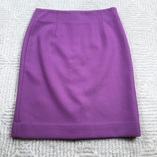 J. Crew Skirt 4 Purple Wool Pencil Office Career Y2K Statement Color Business