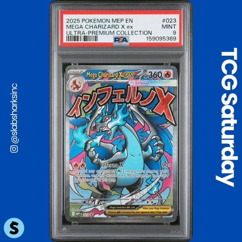 2025 POKEMON MEP BLACK STAR PROMO UPC COLL #023 MEGA CHARIZARD X EX PSA 9